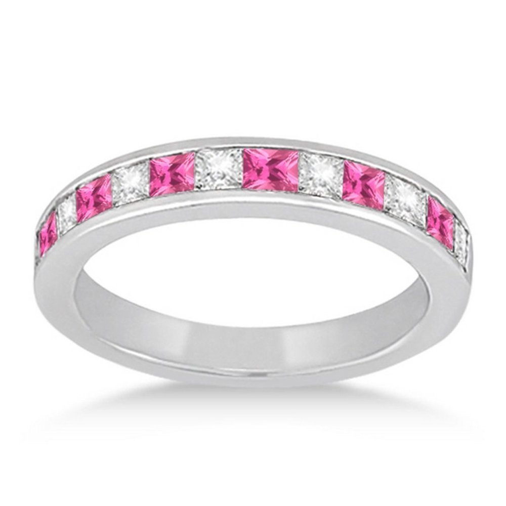Attractive 925 Silver Plated Pink Cubic Zirconia Couple Ring, Fb16fa10